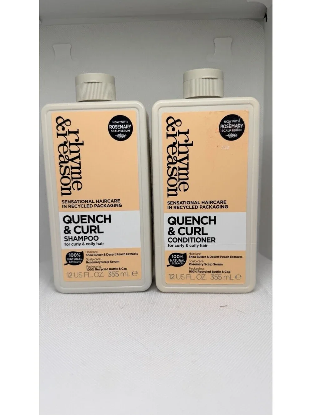 Rhyme & Reason Quench & Curl Shampoo & Conditioner Set 12oz Each Brand New